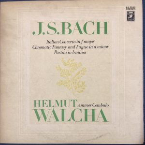 ĐĨA THAN -  BACH - ITALIAN CONCERTO IN F MAJOR, BWV 971, CHROMANTIC FANTASY & FUGUE IN D MINOR BWV 903 & PARTITA IN B MINOR BWV 831  Ammer Cembalo HELMUT WALCHA