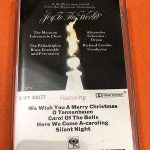 BĂNG CASSETTE - JOY TO THE WORLD THE MORMON TABERNACLE CHOIR THE PHOLADELPHIA BRASSENSEMBLE AND PERCUSSION
