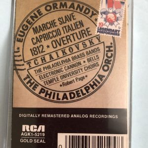 BĂNG CASSETTE - TCHAIKOVSKY - CAPRICCIO ITALIAN, MARCHE SLAVE & 1812 OVETURE Nhạc trưởng EUGENE ORMANDY
