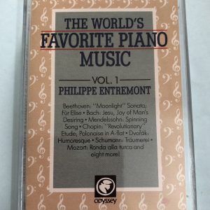 BĂNG CASSETTE - THE WORLD'S FAVORITE PIANO MUSIC VOL.1 Pianist PHILIPPE ENTREMONT Những bản nhạc piano được yêu thích: For Elise, Moonlight, Hungarian dance, Rondo Alla Turca,...