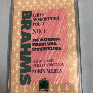 BĂNG CASSETTE - SYMPHONY NO.1 IN C MINOR OP.68 & ACADEMIC FESTIVAL OVERTURE OP.80 Nhạc trưởng ZUBIN MEHTA