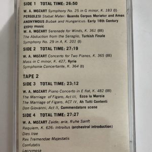BĂNG CASSETTE - MOZART - PIANO CONCERTO IN E FLAT K.482 & ZAIDE, ARIA, RUHE SANFT Nhạc trưởng NEVILLE MARRINE