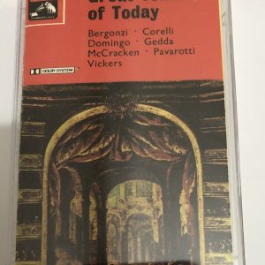 BĂNG CASSETTE - GREAT TENORS OF TODAY  Những giọng ca bất hủ: Domingo, Pavarotti, Corelli, Bergonzi, Gedda, Vickers, McCracken trong những vở Opera nổi tiếng: Aida, Carmen, Otello,...