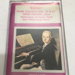 BĂNG CASSETTE - MOZART - PIANO CONCERTO NO.23 & NO.27 Pianist Annie Fischer Băng Mỹ, EMI 1967