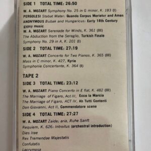 BĂNG CASSETTE CrO2 - MOZART - PIANO CONCERTO IN E FLAT K.482 & ZAIDE, ARIA, RUHE SANFT Nhạc trưởng NEVILLE MARRINER Nhạc viên St. Martin in the Fields