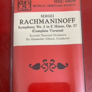 BĂNG CASSETTE CrO2 - RACHMANINOV- SYMPHONY NO.2 IN E MINOR OP.27 Nhạc trưởng Sir Alexander Gibson Dàn nhạc quốc gia Scottish