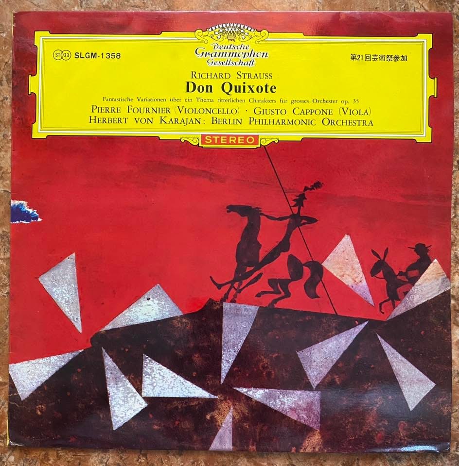 ĐĨA THAN - STRAUSS - DON QUIXOTE OP.35  Cello Pierre Fournier Viola Giusto Cappone Nhạc trưởng HERBERT VON KARAJAN Dàn nhạc giao hưởng Berlin