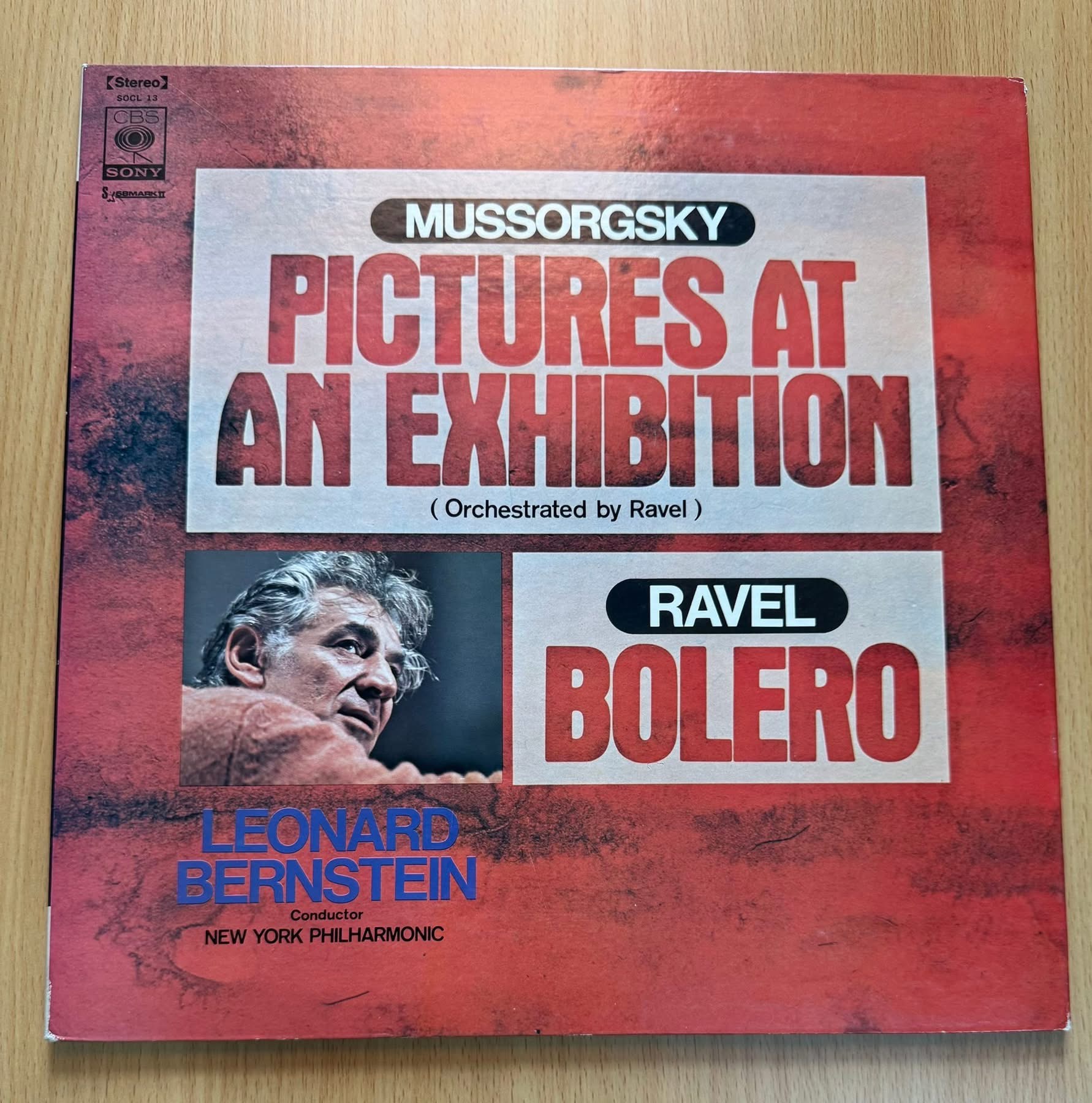ĐĨA THAN - MUSSORGSKY - PICTURES AT AN EXHIBITION & RAVEL - BOLERO  Nhạc trưởng LEONARD BERNSTEIN Dàn nhạc giao hưởng New York