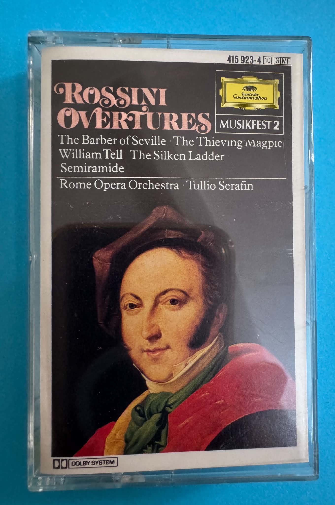 BĂNG CASSETTE - Rossini - Overtures (Các khúc nhạc mở màn Opera nổi tiếng: The Thieving Magpie, The Silken Ladder, William Tell, The Barber of Seville (kèm Storm Music), Semiramide)